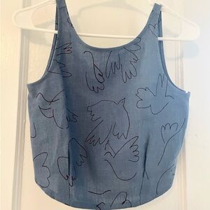 Paloma wool cropped dove tank